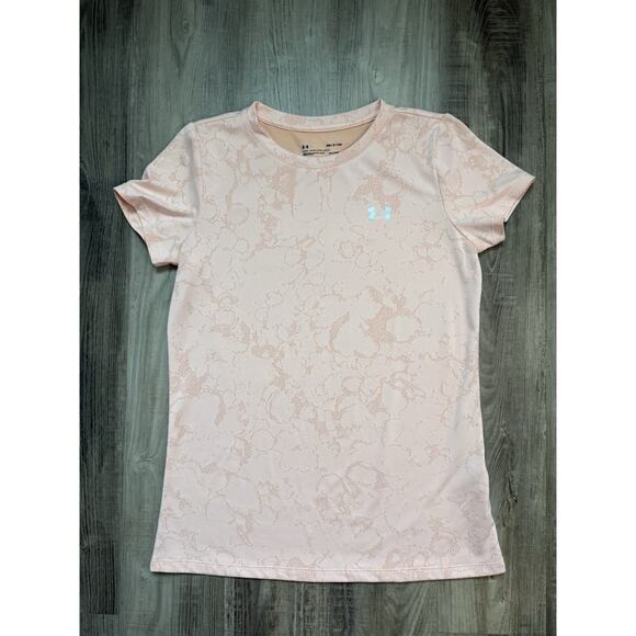 Under Armour Women's Seamless Melange Short Sleeve Peach Frost Heat gear Loose S - Picture 1 of 7